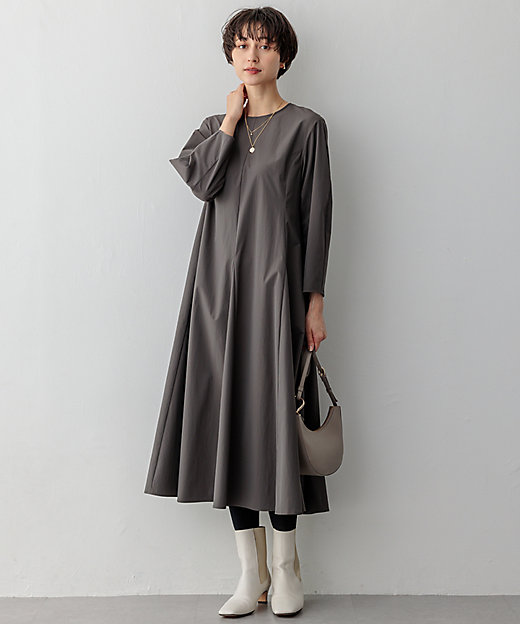 洗える】ストレッチタイプライター ワンピース（OPWOCW0423