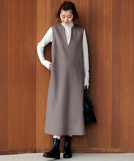 ウールミルドジャージー ジャンパースカート（OPWOCW0431