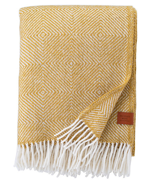 リサイクルウール混スロー グースアイ イエロー | KLIPPAN/クリッパン