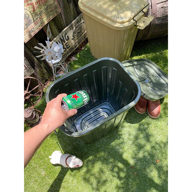 ミリタリートラッシュボックス ゴミ箱 60リットルサイズ （オリーブ