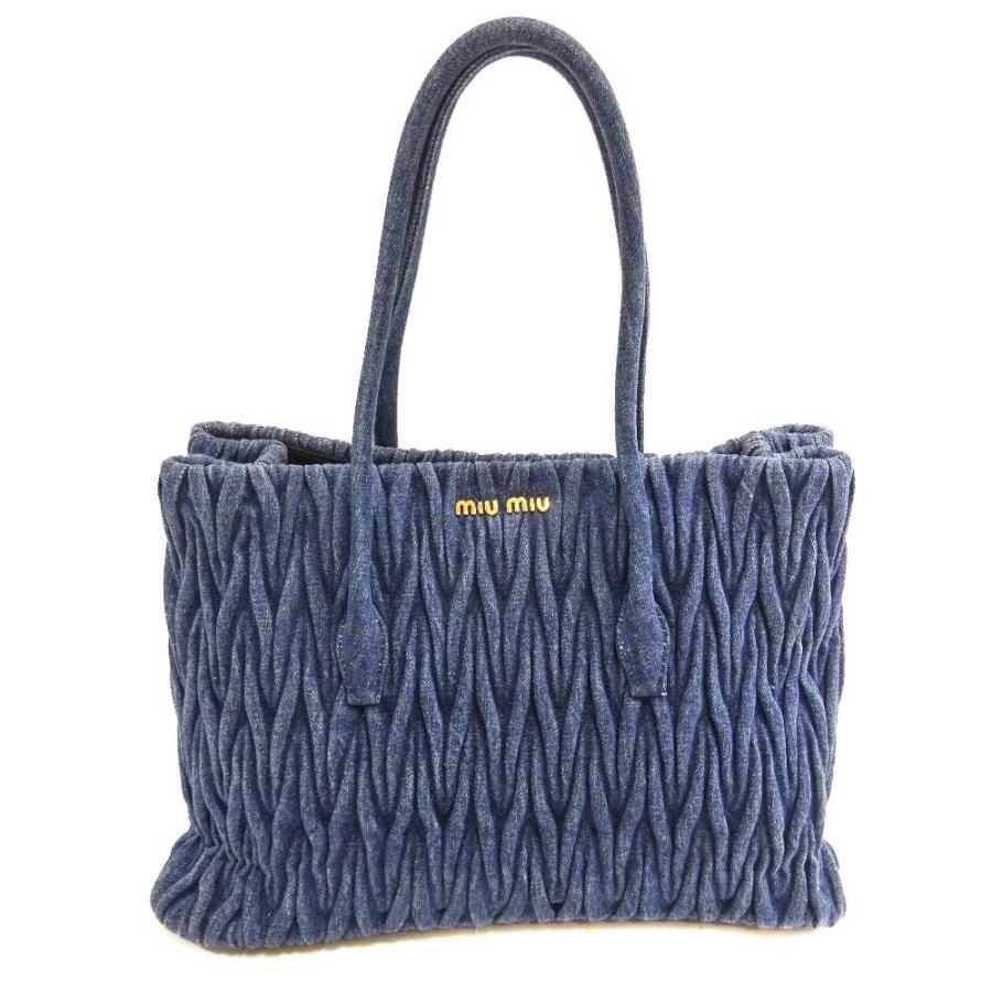 miu miu（ミュウミュウ） デニム マテラッセ トートバッグ レディース