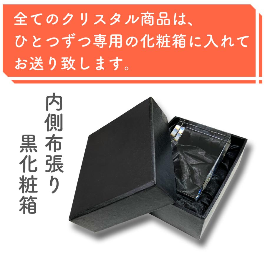 卒業記念 卒団記念 ペーパーウェイト クリスタル 80mm サークル 画像