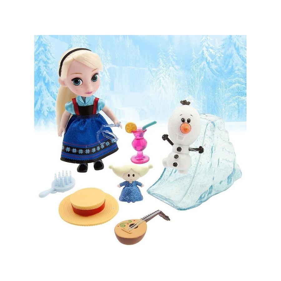 アナと雪の女王 エルサ & オラフ ミニドール プレイセット バッグ付き