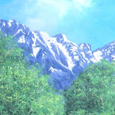絵画 油絵 上高地 F20号 （大山功） 【海・山】【肉筆】【油絵】【日本
