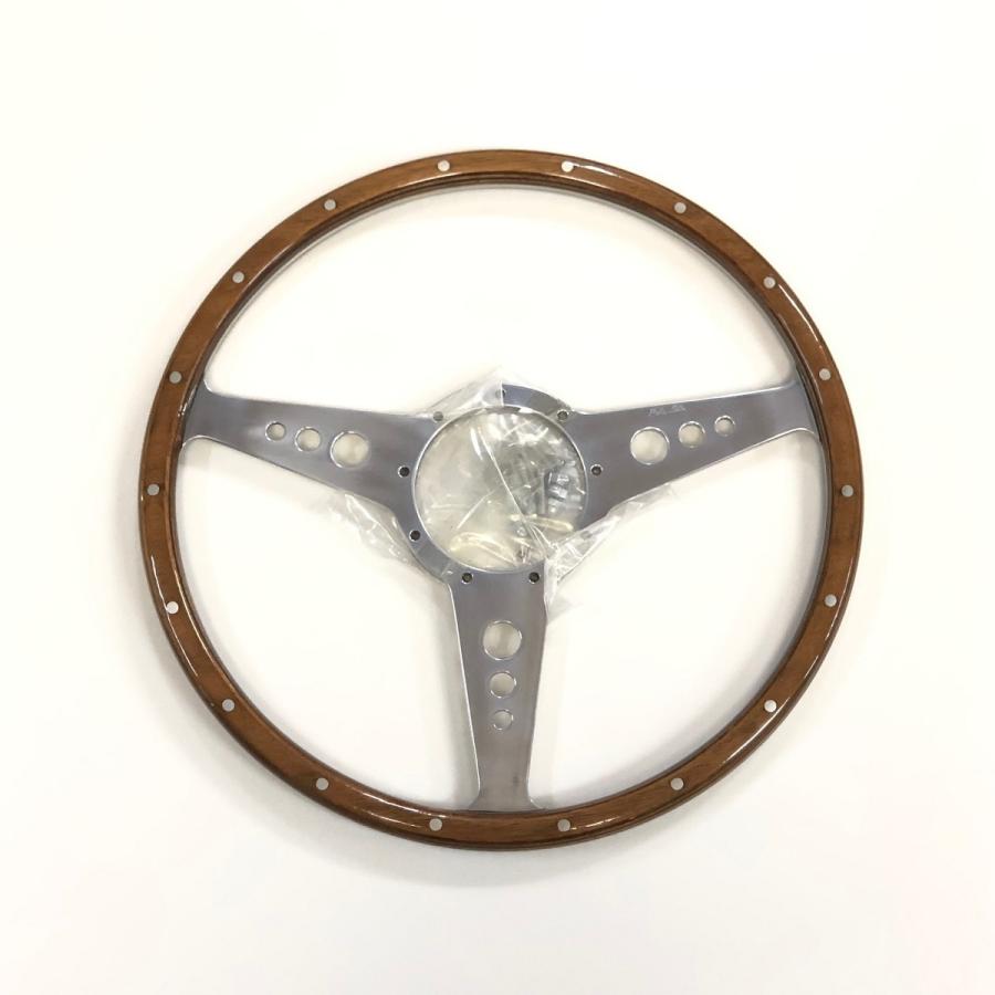 お取り寄せ品 モトリタMK3ウッドステアリング・15インチ フラット