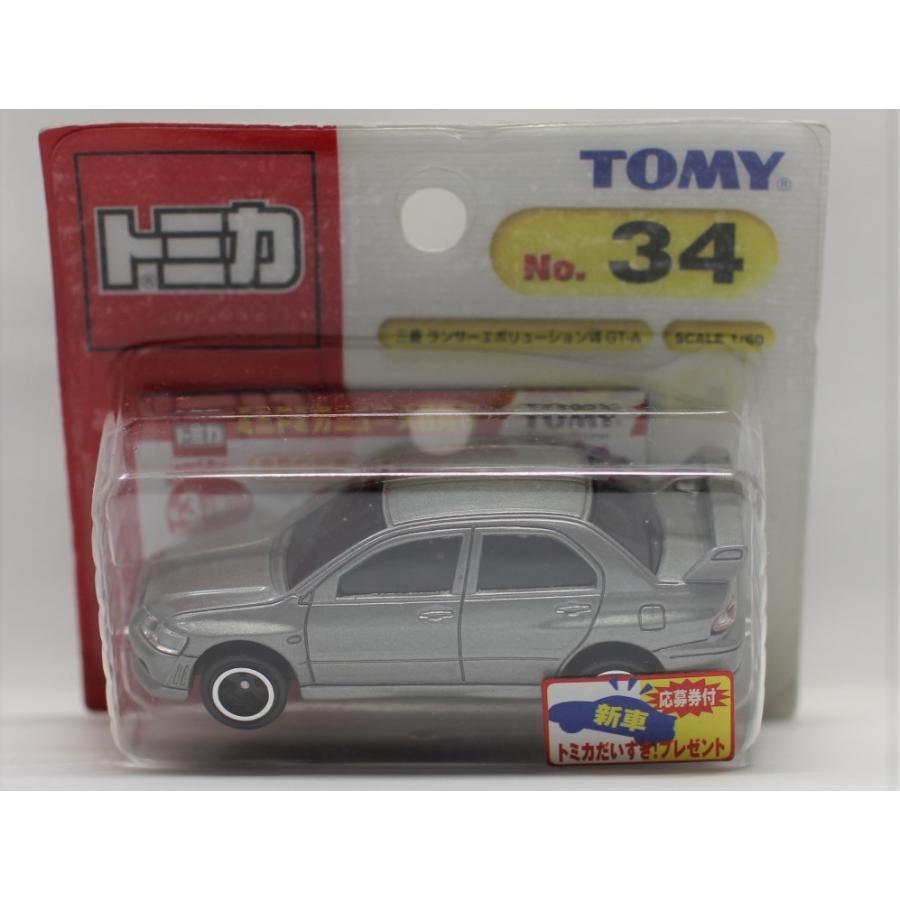 新品 トミカ 34 三菱ランサーエボリューションVII GT-A 新車シール付き