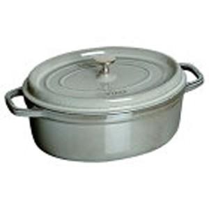 ストウブ staub オーバルホットプレート 蓋付 23cm グレー 40509-581