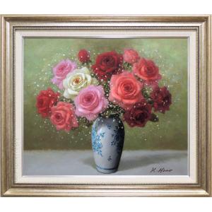 絵画 油絵 黄色いばら （SOO） 【肉筆】【油絵】【花】【横長