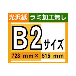 ポスター 印刷 B2サイズ 1枚 光沢紙 ラミネート加工無し : 看板の