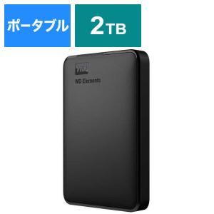 WD HDD ポータブルハードディスク ブラック 2TB Elements Portable