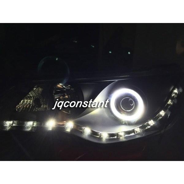 FDシビック LEDデイライト イカリング付ヘッドライト ブラック 左右