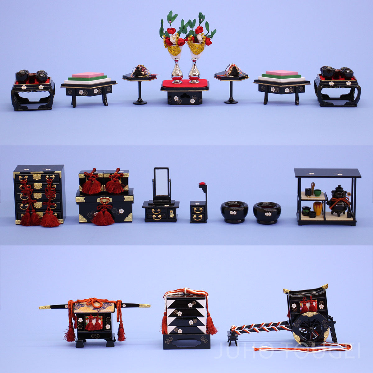 ひな道具6点、7点、9点セット – 寿鳳人形の東芸