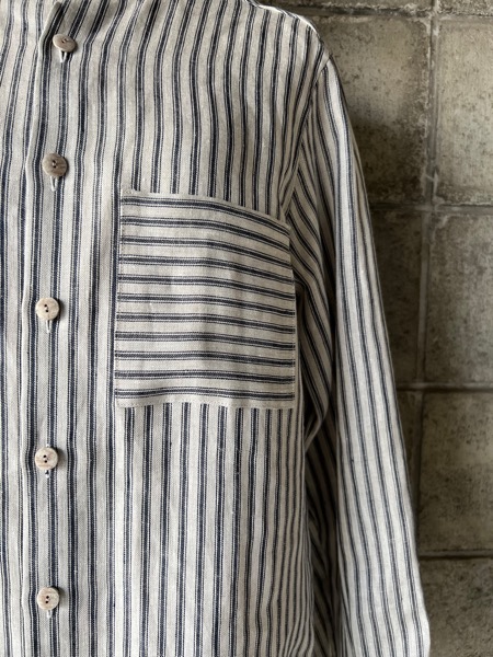 atelier naruse アトリエナルセ / リネンバンドカラーシャツ（ダブル