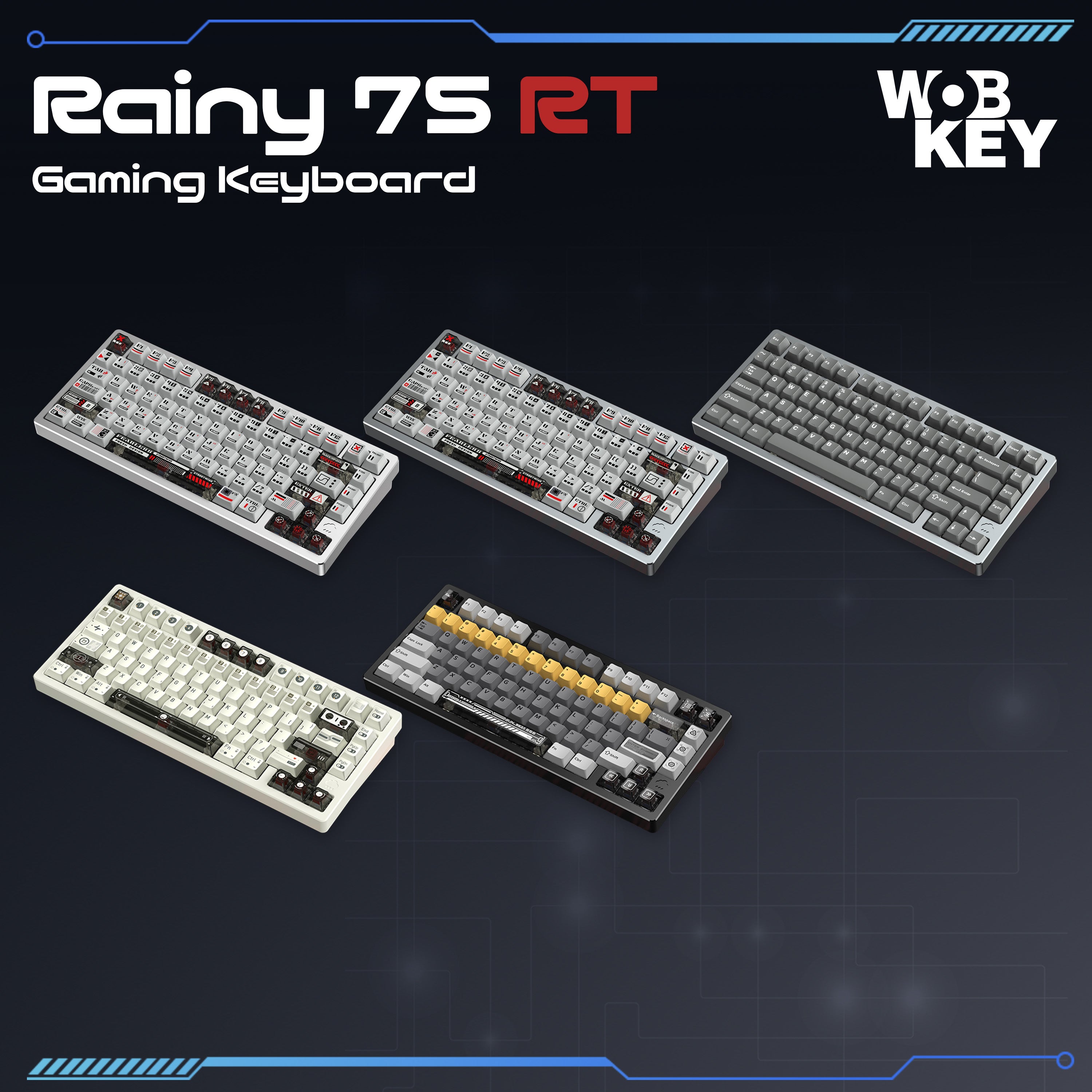 WOBKEY Rainy 75 RT(TTC KOM RGB Switch)【ゲーミングキーボード】
