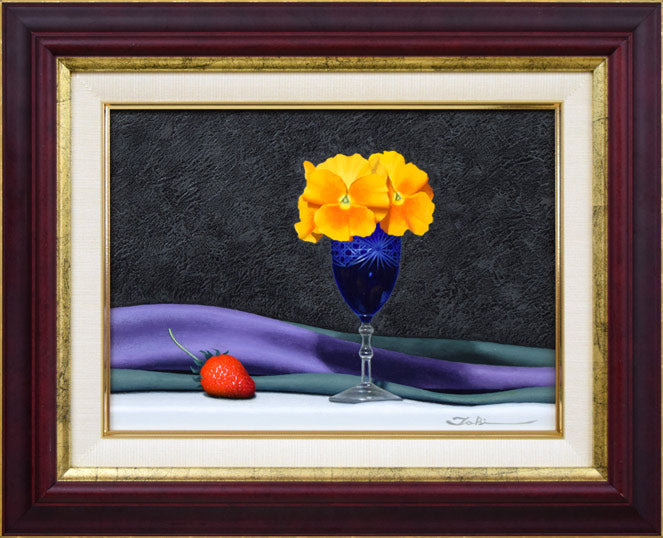 最終値下げ F6号作品【癒しの水簾 熊本 鍋ヶ滝 】 額装した素晴らしい