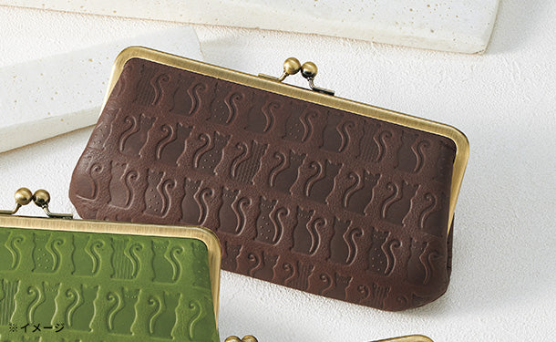 ネコ柄がま口財布 チョコ」のお得通販｜Kuradashi(クラダシ)で
