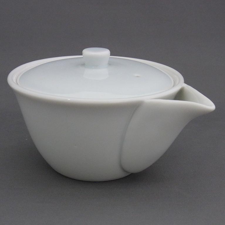 美濃焼 宝瓶型急須 金網 （白磁）｜茶器・煎茶道具｜京なごみ