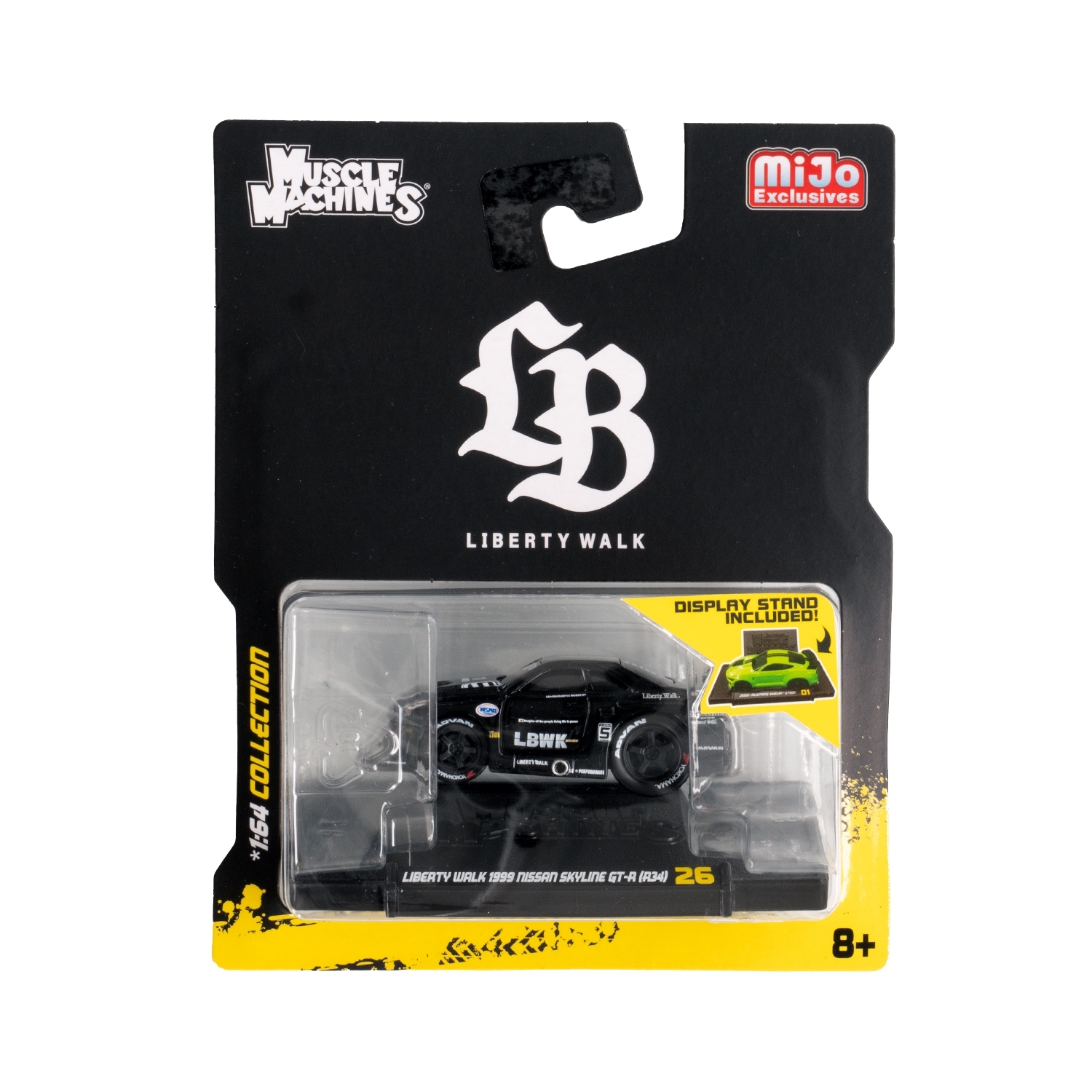 Muscle Machines 1/64 LB WORKS ER34 Black Mijo Exclusives - LB