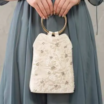 ブラックの2wayリングハンドルバッグ | アサクラ | E-8068 | 結婚式