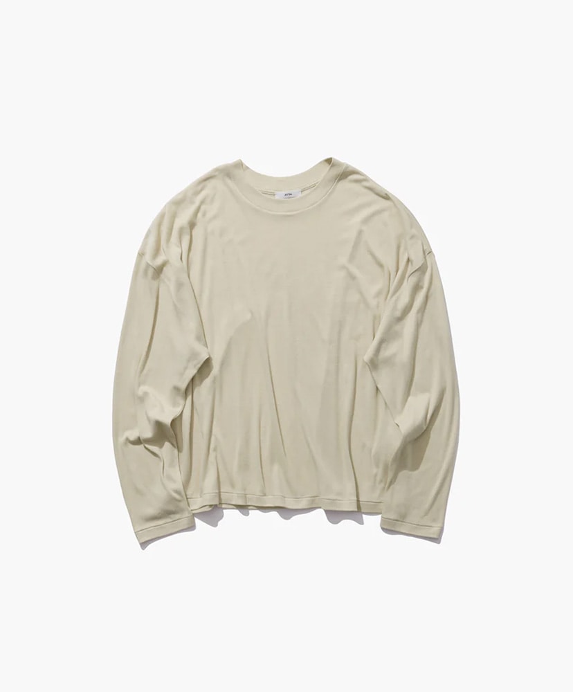 COTTON LINEN FRAISE | LONG SLEEVE T-SHIRT(01(WOMEN) Beige/ベージュ