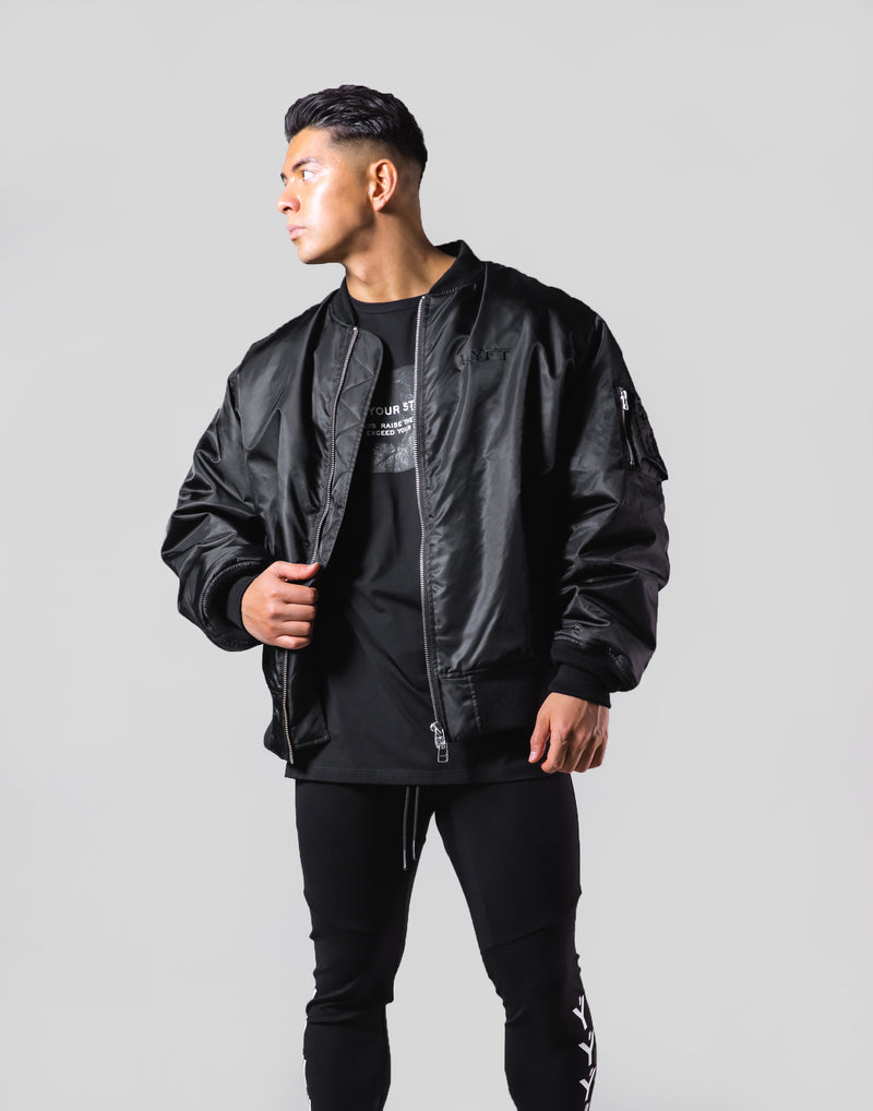 LÝFT Logo Patch MA-1 Jacket - Black