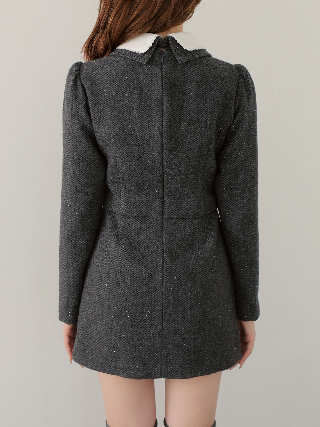 Wool herringbone mini onepiece(eme10781) – M me eme