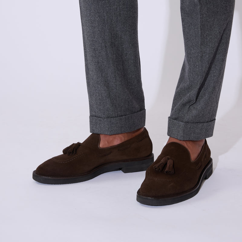 ふにゃ男シリーズ】ヤヌスカーフ スエード アンライニングタッセル