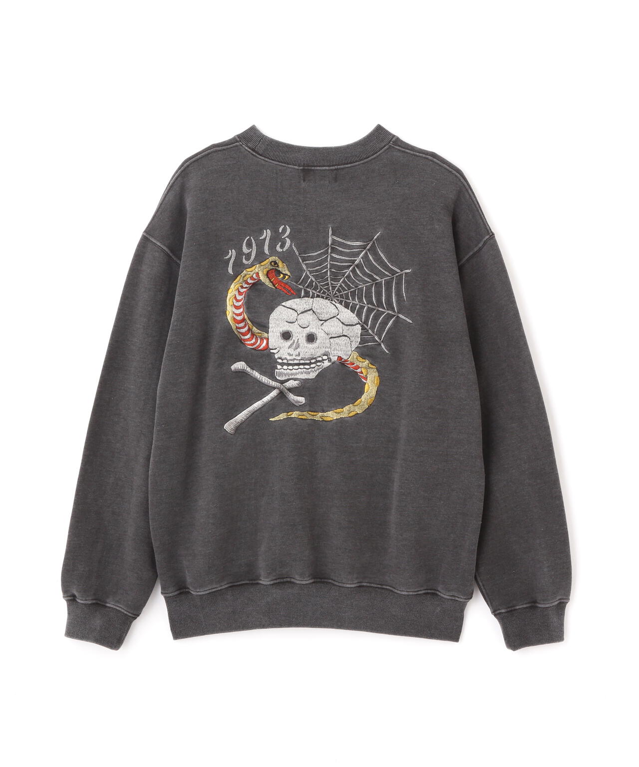 PIGMENT SKULL AND SNAKE CREW SWEAT/ピグメントスカル アンド