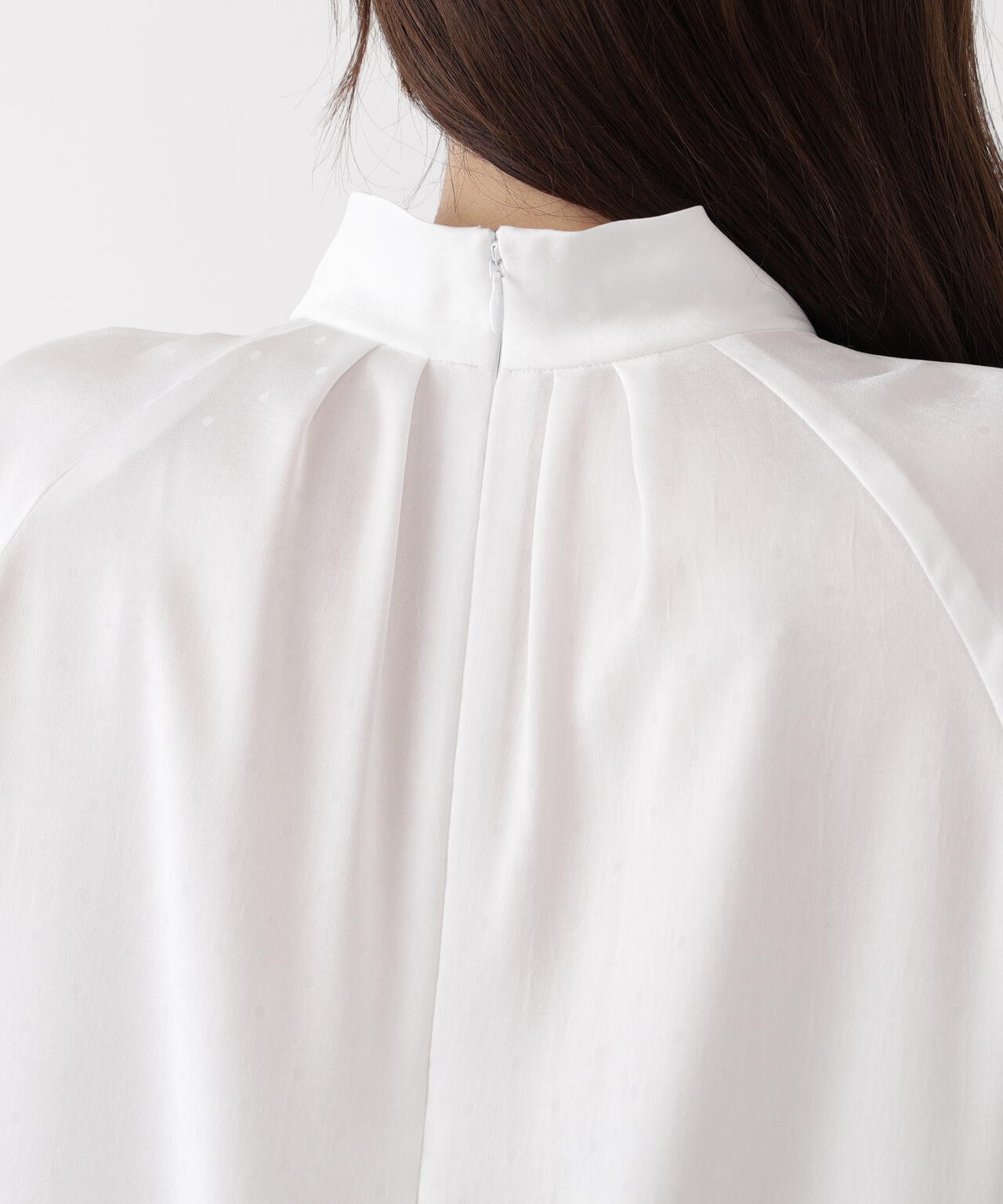 ギャザーネックドットジャガードブラウス | PINKY&DIANNE（ピンキー