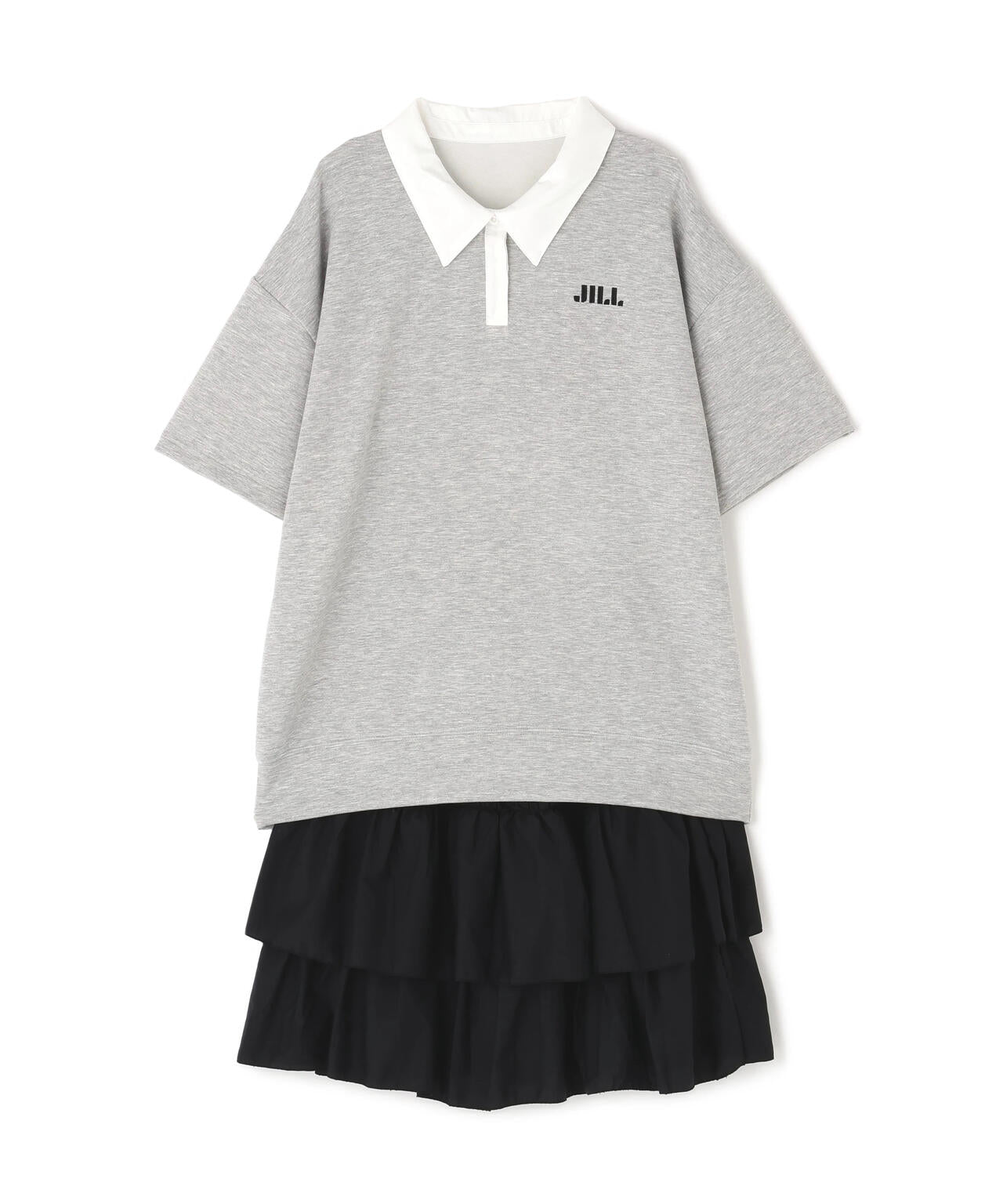 五分袖ポロ衿スウェットフリルミニセットアップ | JILL by JILL STUART