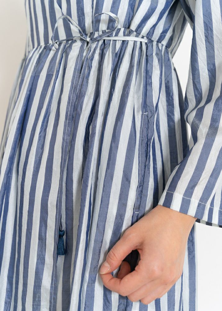 Silk Stripe Crossover Gown | Pasand by ne Quittez pas | パサン