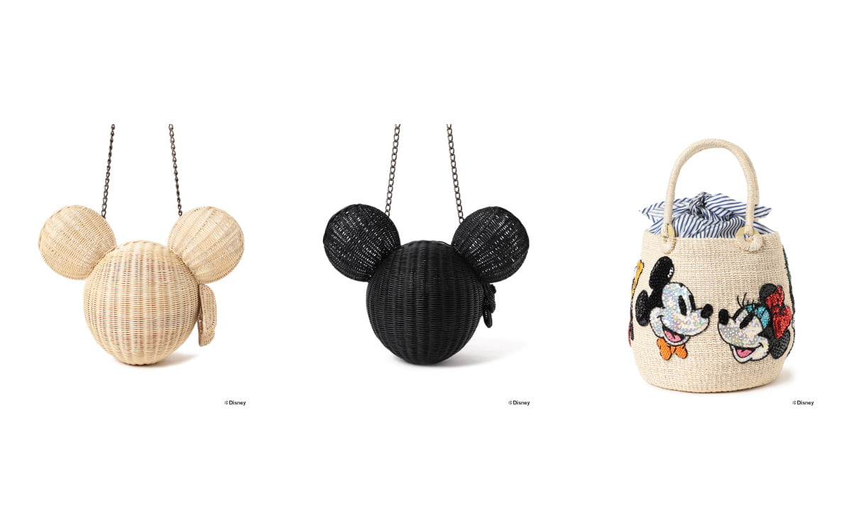ビームス ボーイ「Disney Collection」からかごバッグが登場、ミッキー