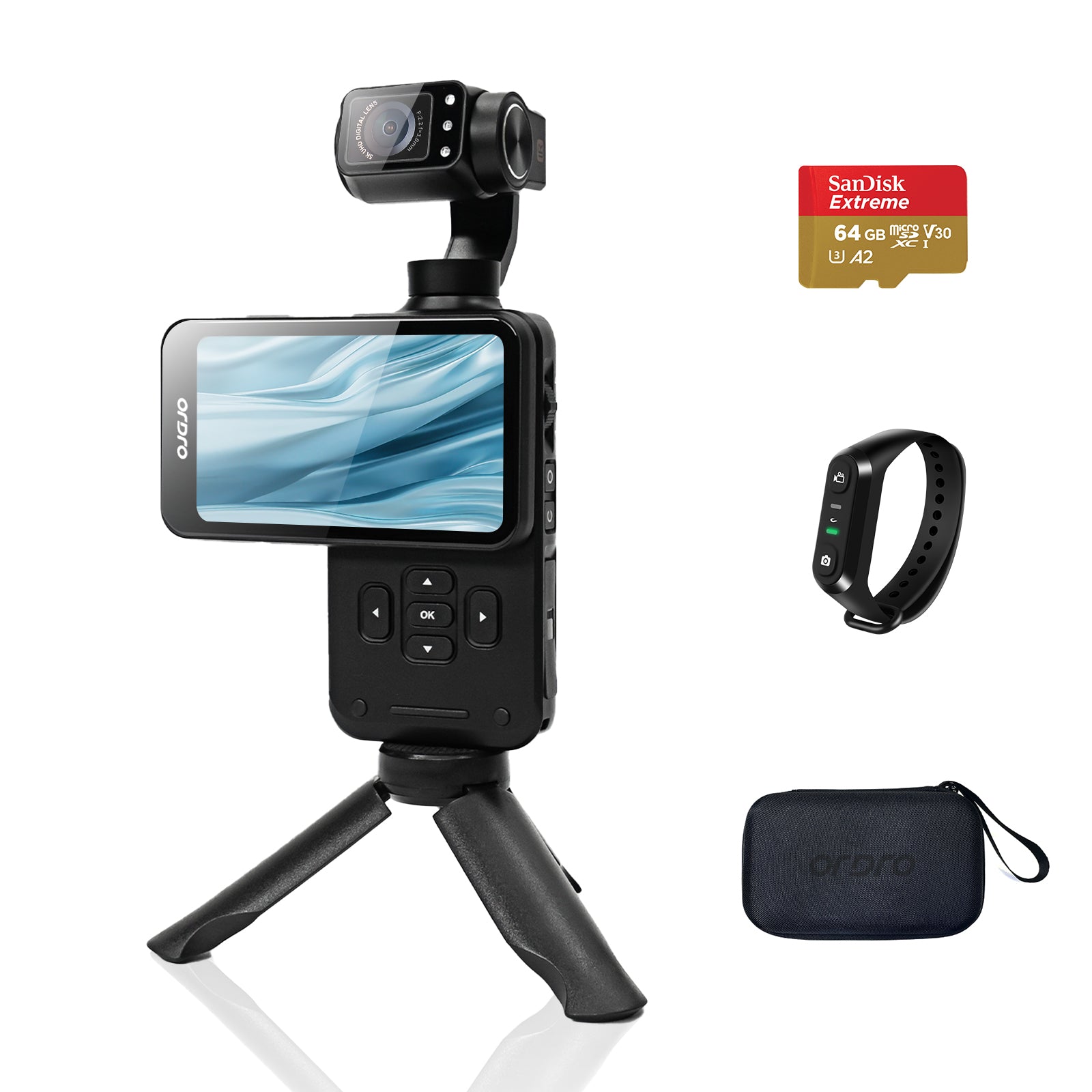 ホットポケットカメラ M5 ジンバル ハンドヘルド 5K ビデオカメラ – Ordro