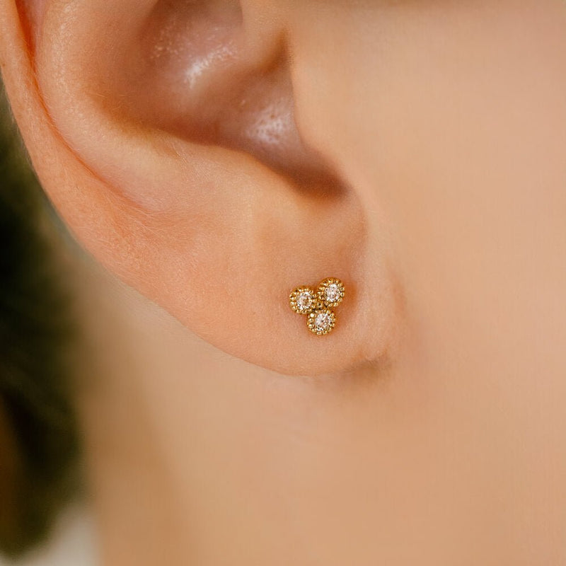 ダイヤモンド ボディピアス│K18ゴールド＆プラチナ 金属アレルギー