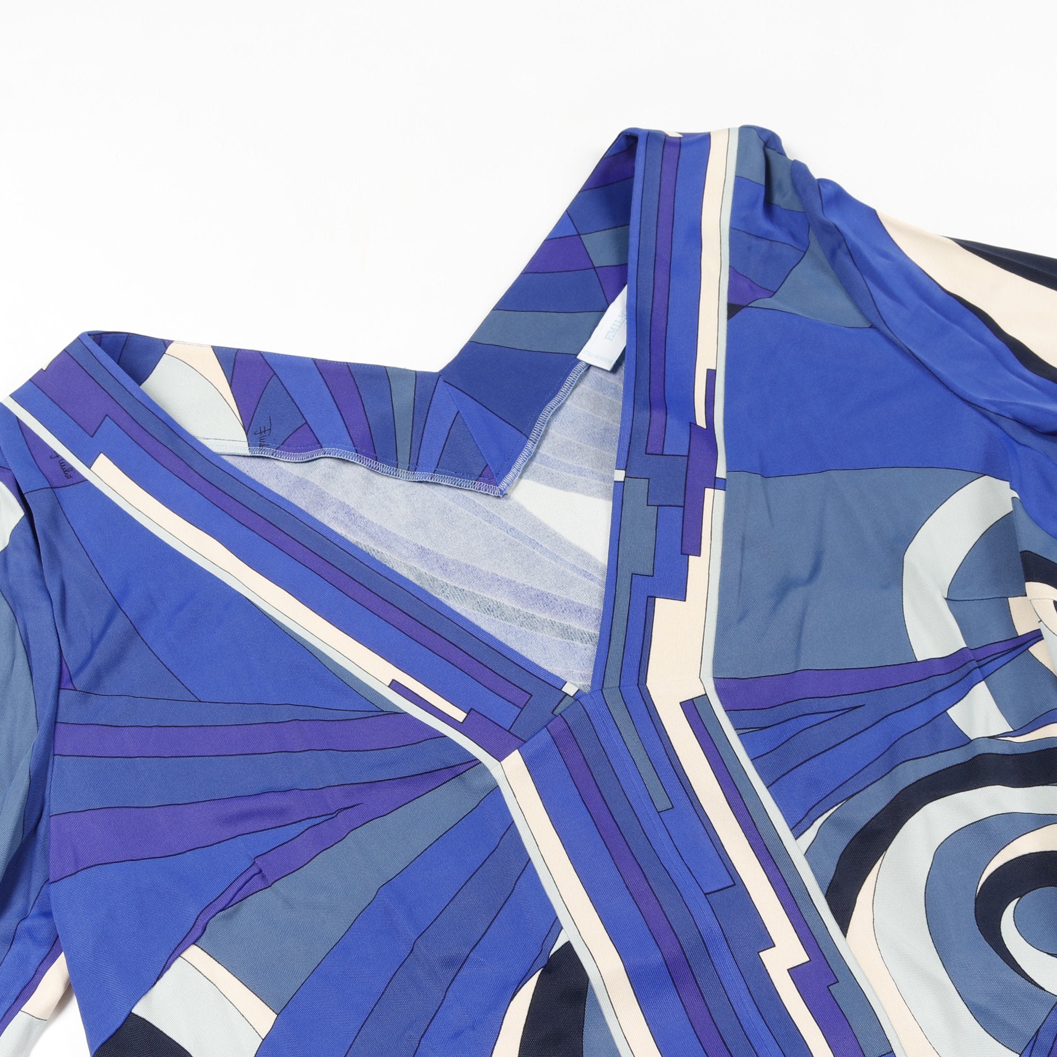 ワンピース 総柄 レーヨン ブルー マルチカラー エミリオプッチ – RECLO