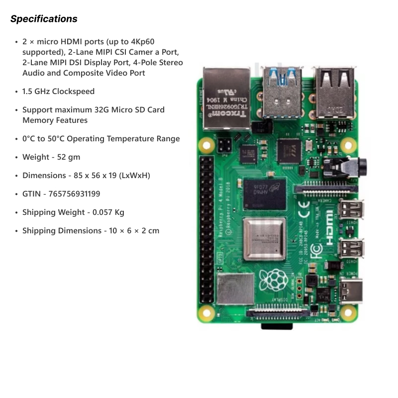 Buy Raspberry Pi 4 Model B with 8GB RAM online