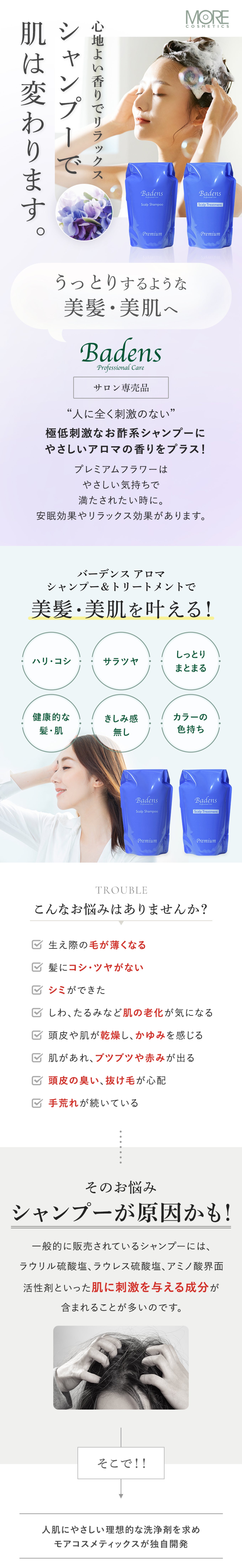 シャンプー＆トリートメントセット（プレミアムフラワー） – モア