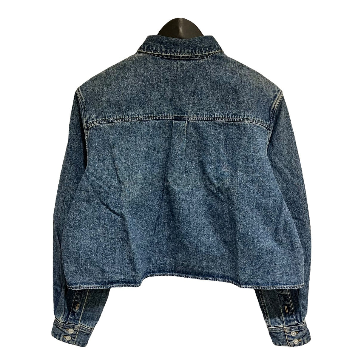 CELINE(セリーヌ) トリオンフ刺繍入り クロップドシャツデニムシャツ