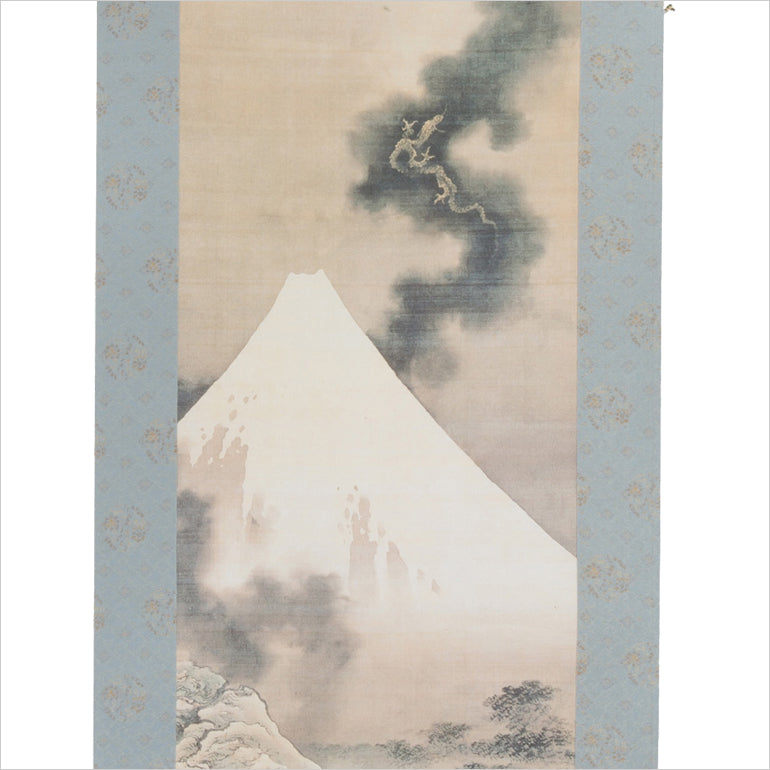 関蓑洲筆 富士越龍之図（江戸時代末～明治時代初） 関蓑洲筆 富士越龍