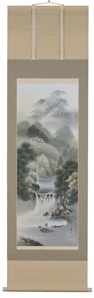 楽天市場】掛け軸 彩色山水 (田口紅洋) 送料無料 掛軸 : 掛け軸・絵画