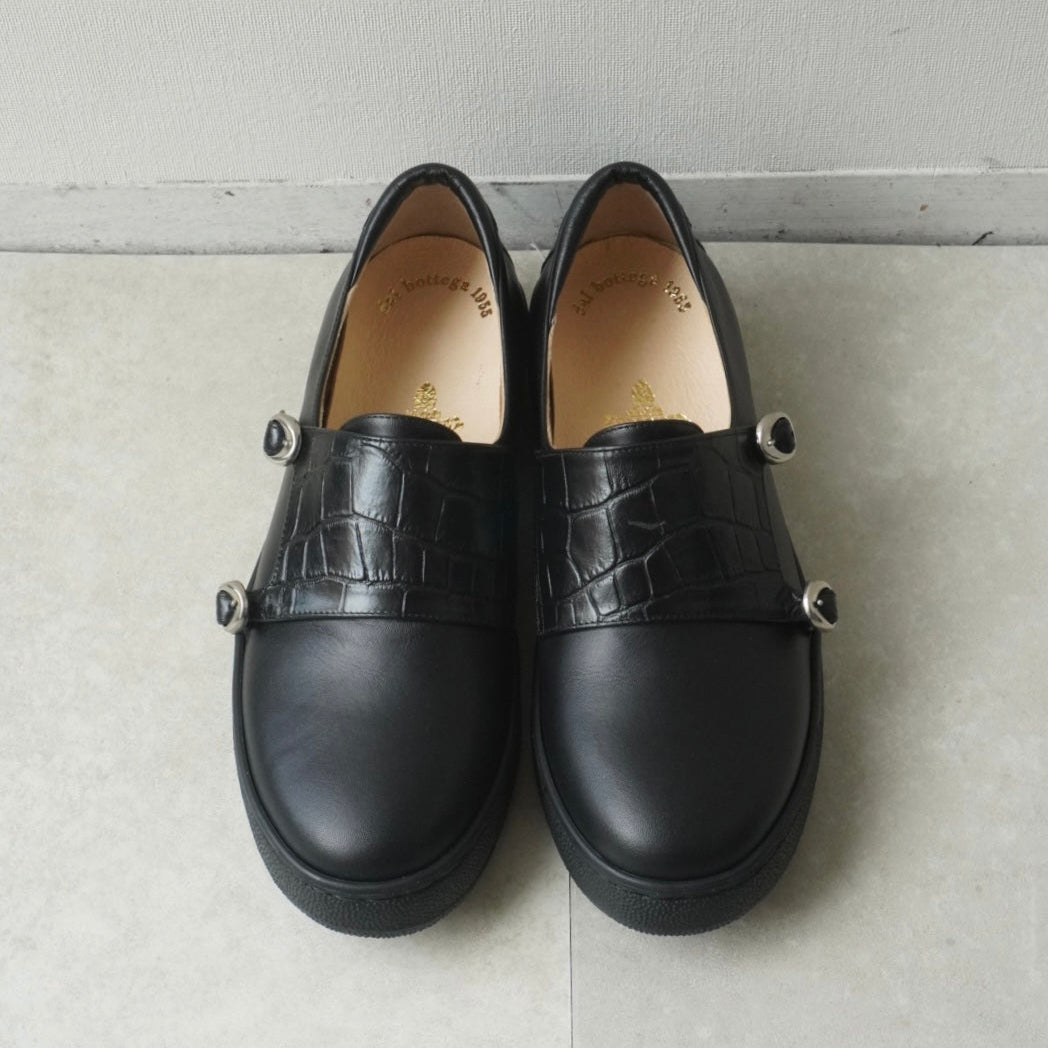 z-5522b ダブルモンクストラップスニーカー／ブラックソール – ZUCCOTTO