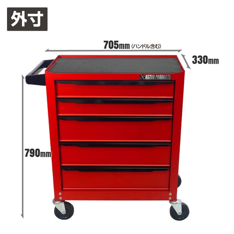 ワールドツール アストロプロダクツ AP ミニキャビネット 5段 マット