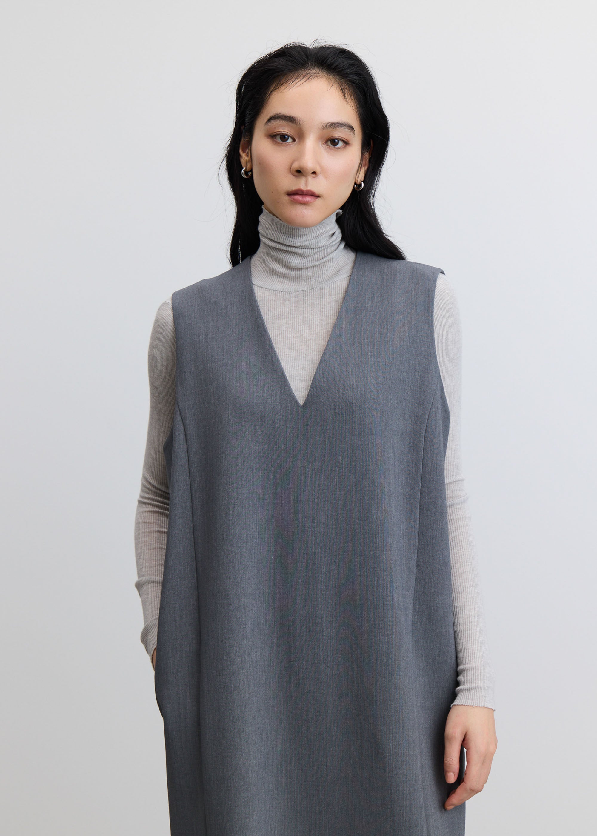 ウールライクジャンパースカート - SOÉJU online store｜上質な大人の