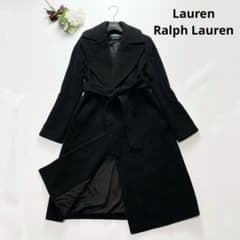 高級感✨ラルフローレン ロングコート カシミヤ 黒 ベルト 大きい