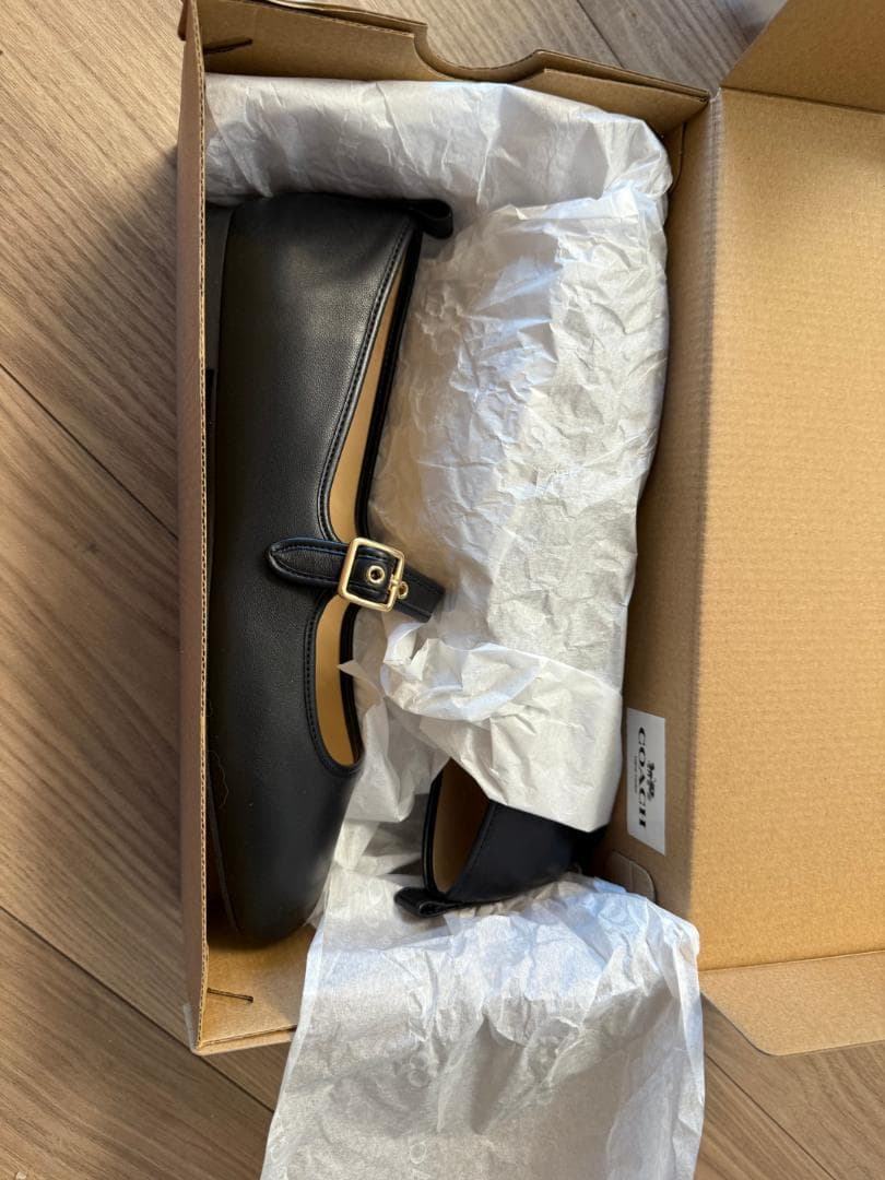 【極美品】COACH コーチ メリージェーン パンプス ブラック 24.5cm