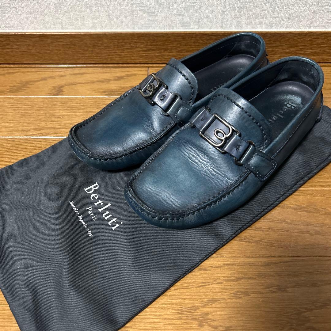 Berluti ネイビー レザー ローファー 保存袋付き 楽天市場】ベルルッティ（靴）の通販