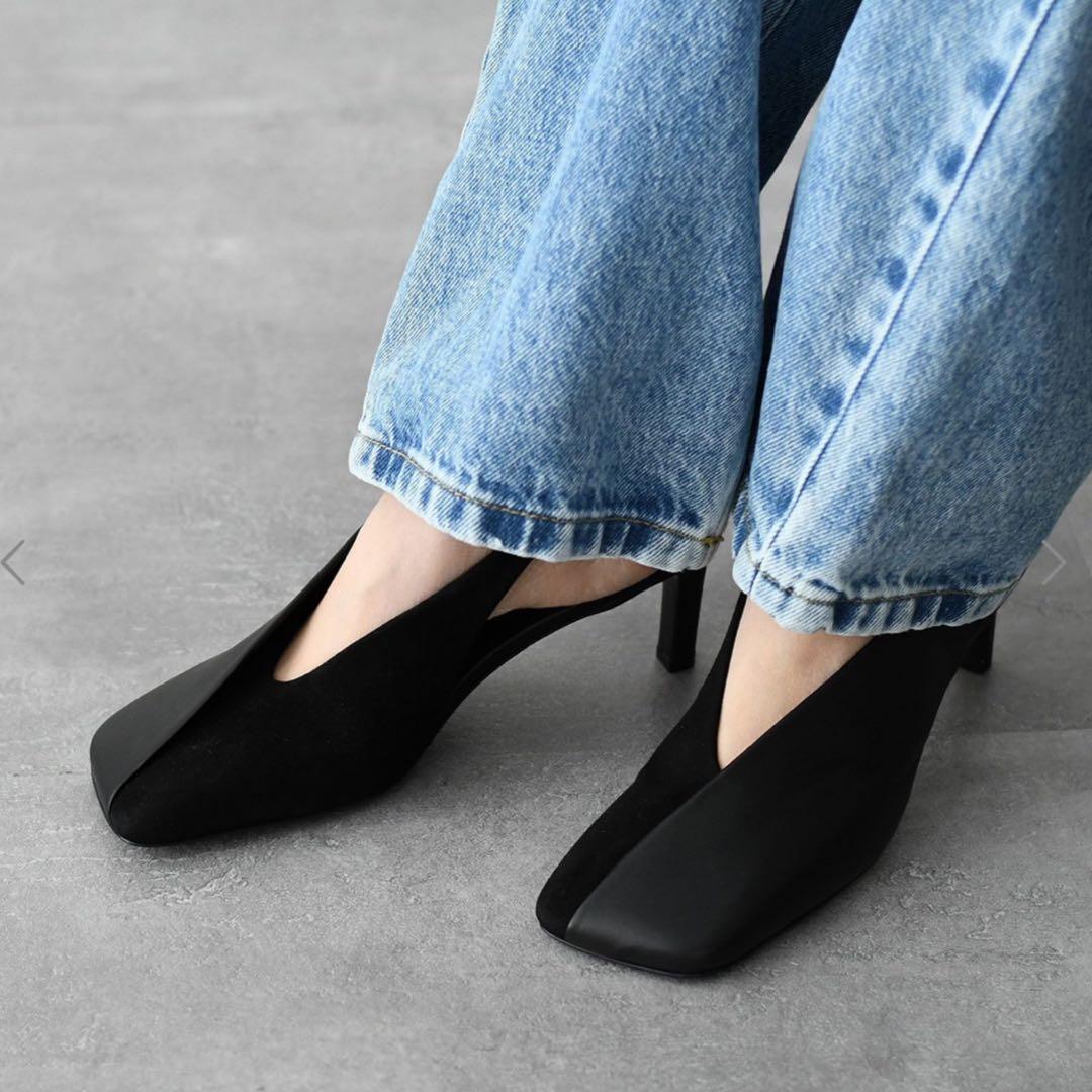 JIL SANDER スクエアトゥ パンプス ミュール JIL SANDER（ジルサンダー） Square Toe Leather Mules サンダル