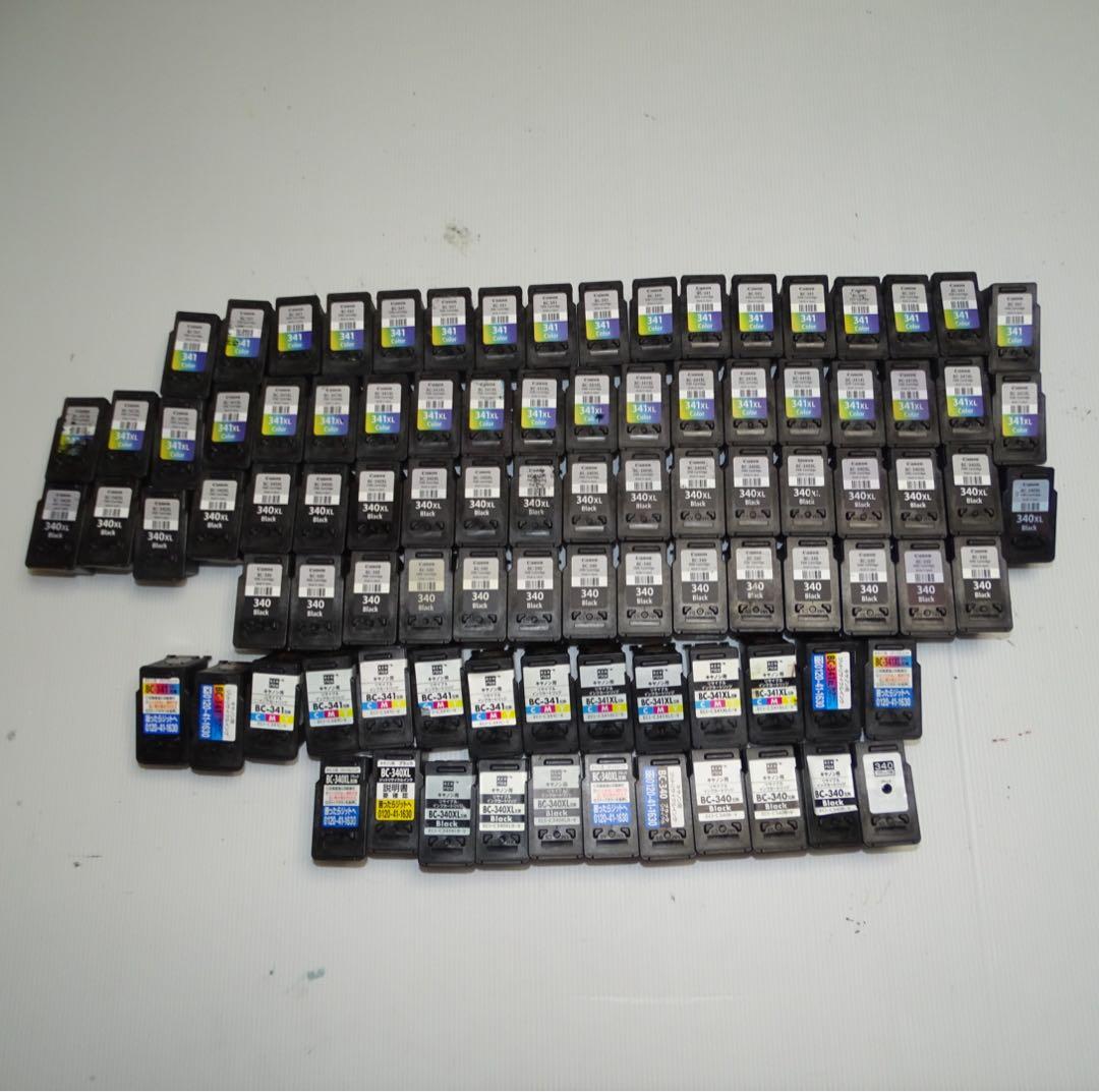 Canon 341 340 XL 純正　互換　93個　インク　QA7638 キヤノン（Canon） BC-341 キャノン 純正インクカートリッジ 3色カラー
