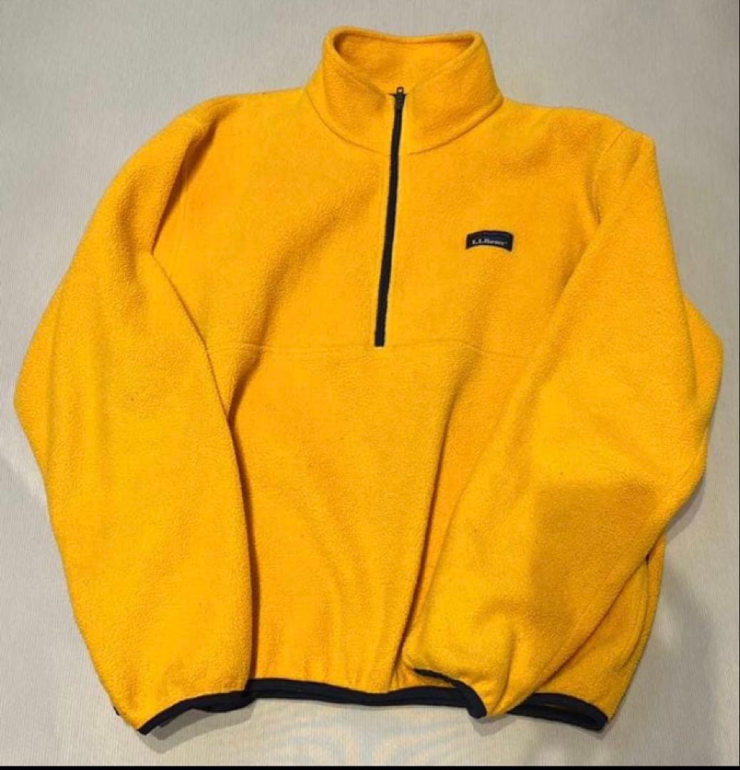 us購入　LL Bean フリース　シンチラ　スナップT イエロー　M L 美品 美品 L.L.Bean フリース スナップT イエロー - メルカリ