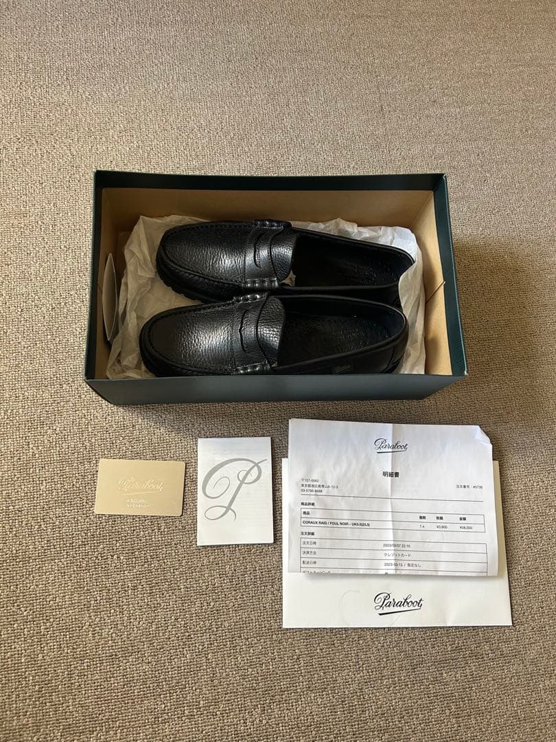 未使用【Paraboot】CORAUX RAID/FOUL NOIR CORAUX/RAID NOIRE-FOULONNE NOIR | Paraboot